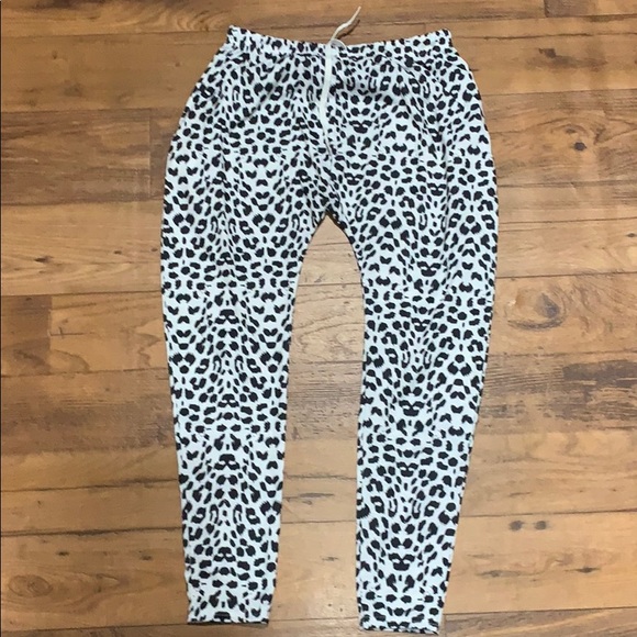 White leopard joggers Clearance